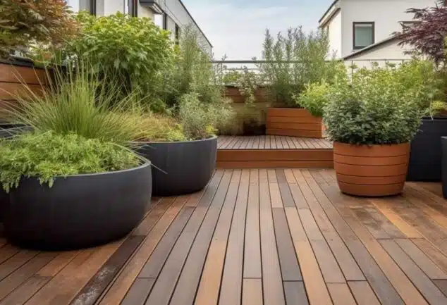 Les meilleures plantes pour remplir des grands pots sur une terrasse